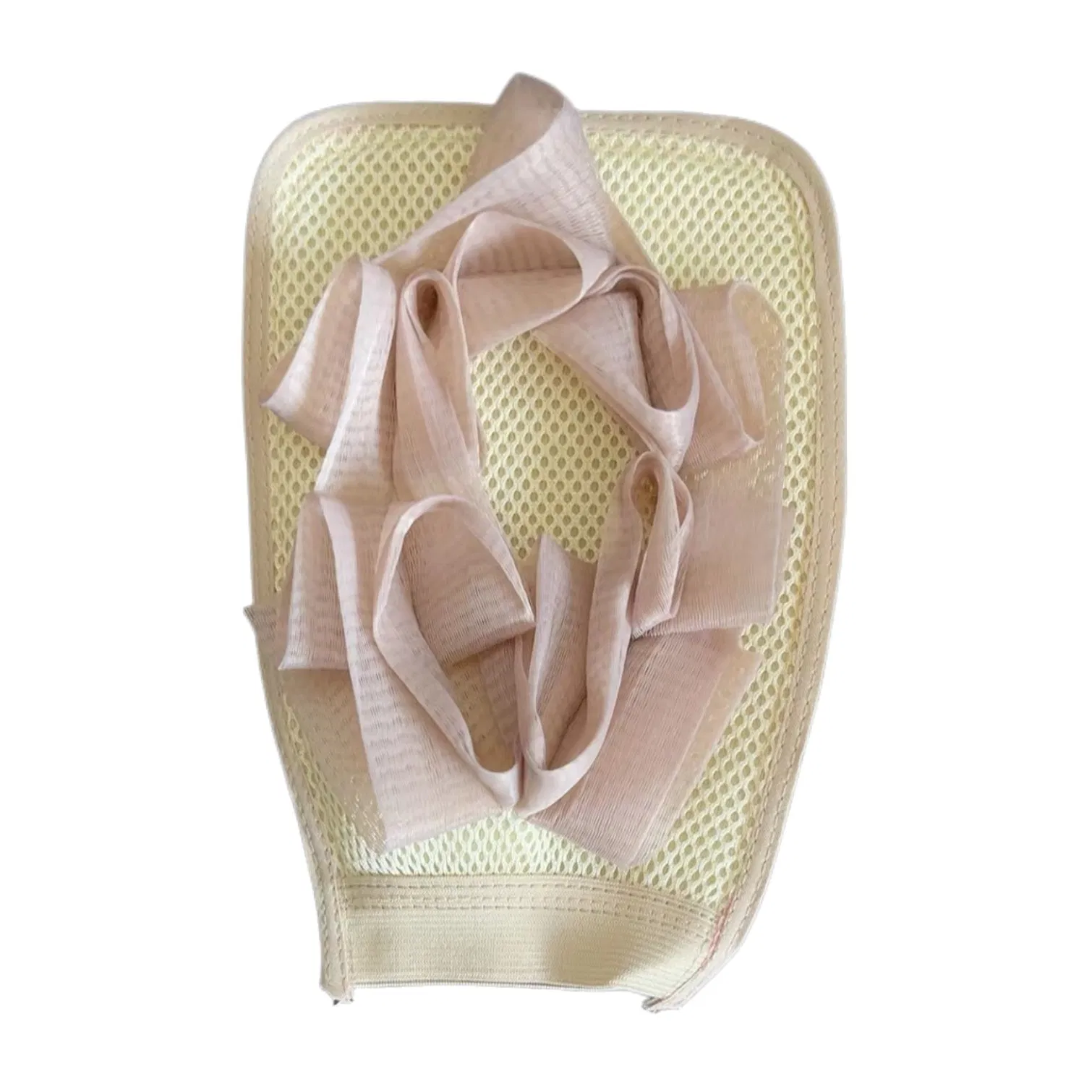 Customized Logo Colorful Bath Glove with Mesh Sponge