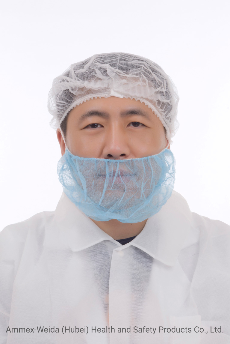 Disposable Use Soft Non-Woven Beard Cover with Single Elastic for Barber Shop/Beauty Salon
