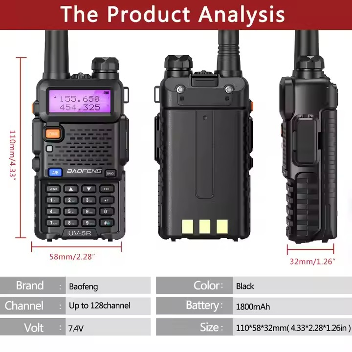 Радиостанция Baofeng UV-5R PRO 10W с GPS и Bluetooth