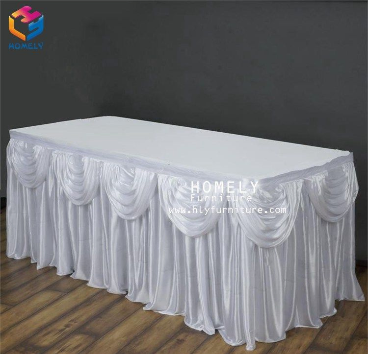 Polyester Factory Direct Price Wholesale Table Cloth Table Skirt