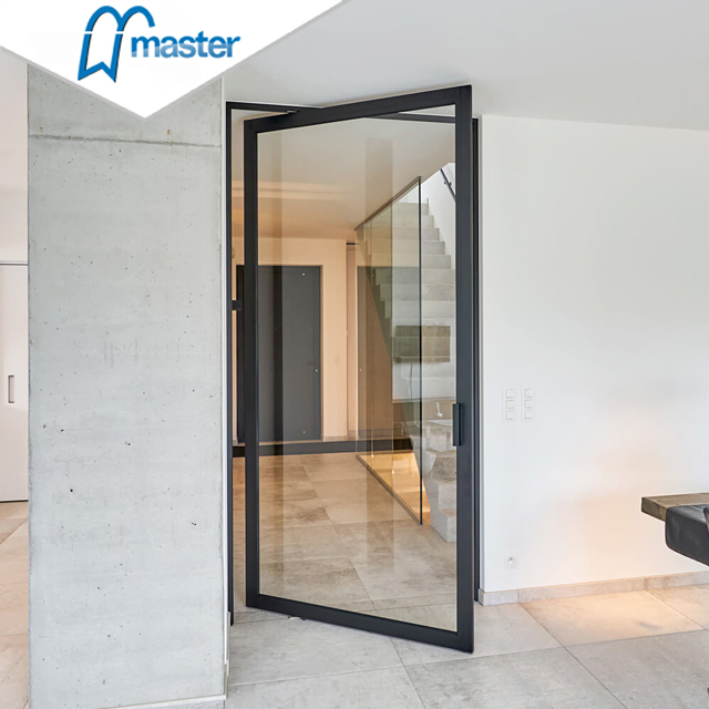 Simple Exterior Clear Glazed Window Swing Door