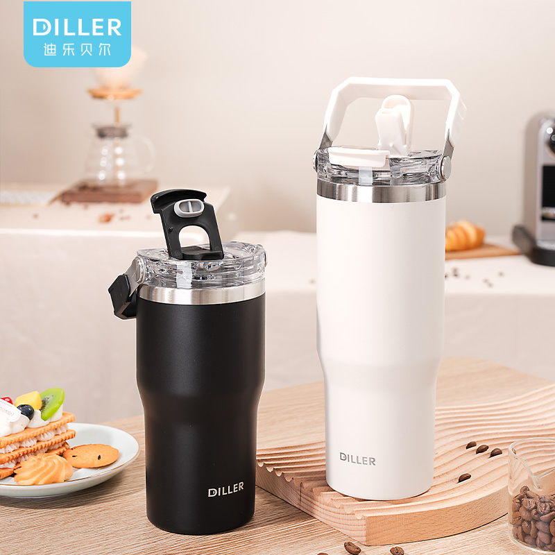 Diller Minimalist Large Capacity Tumbler Water Bottle with Handle
