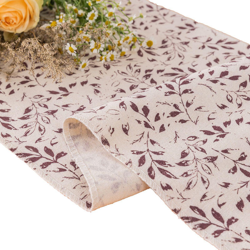 Latest Design Cotton Jute Table Runner Rural Printed for Weddings
