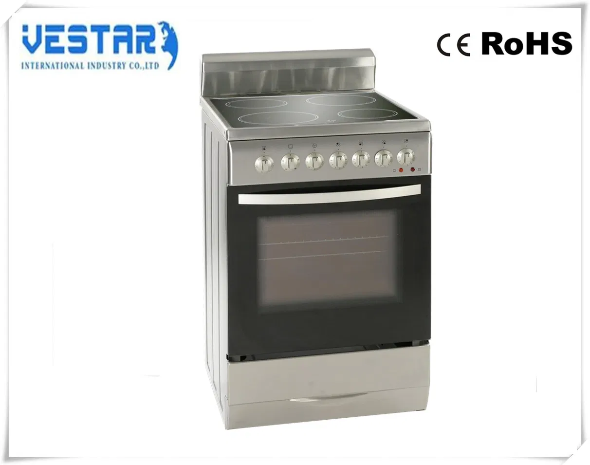 Free Standing 4 Burner Electric Cooker with Oven