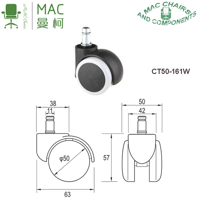 New Design 50mm PU Wheel Caster