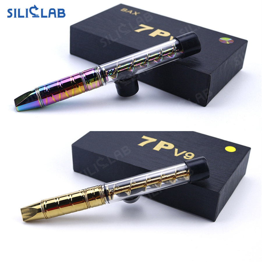 7PV9 Convenient Stash Kit Herb Twisty Glass Blunt Smoking Pipe