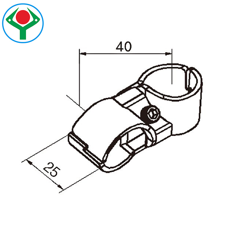 Ys-6 Balck Anti Rust Metal Flexible Pipe Connector Fitting Intersection Joint Set for Lean Pipe