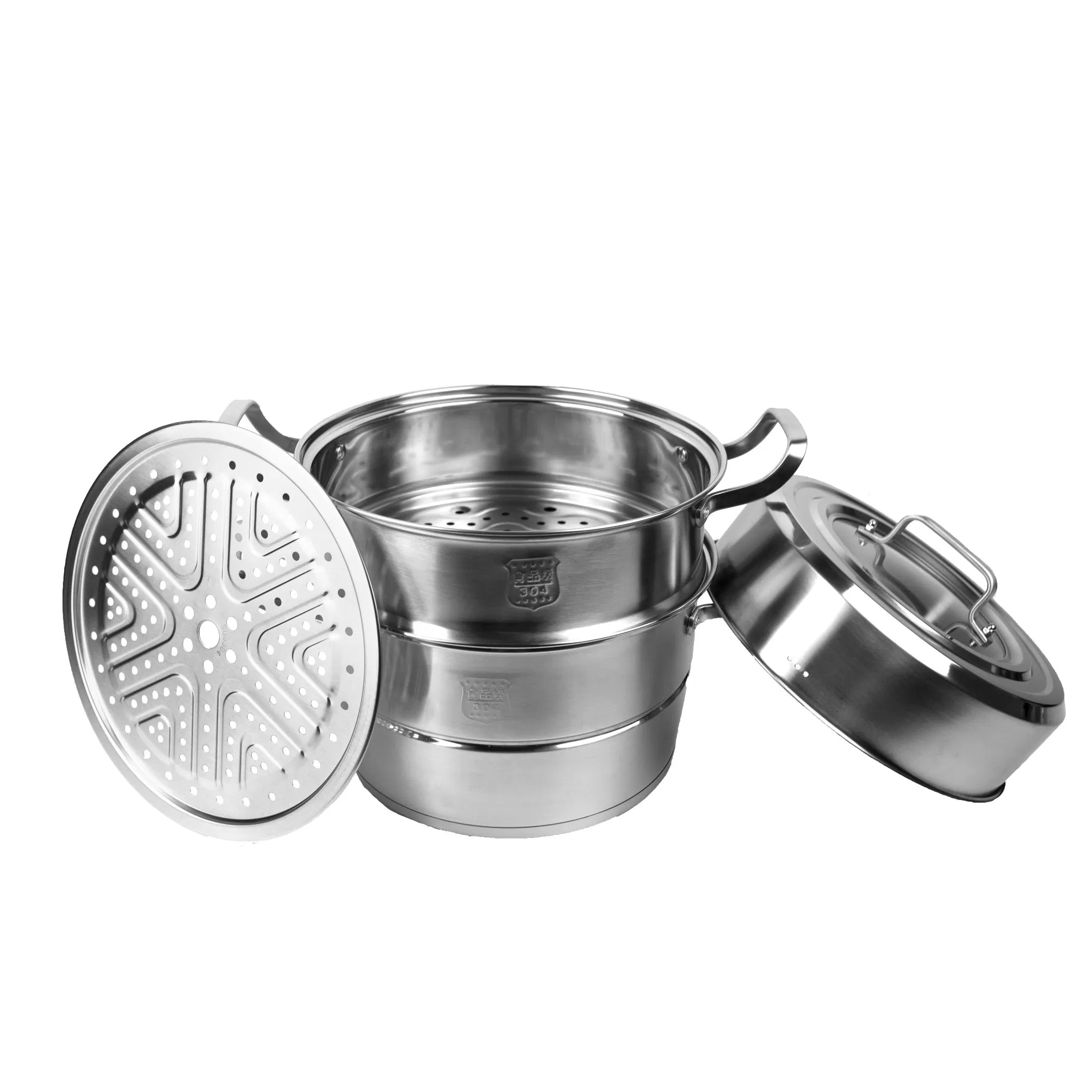 Пароварка из нержавеющей стали для тамалес и овощей, 3 уровня