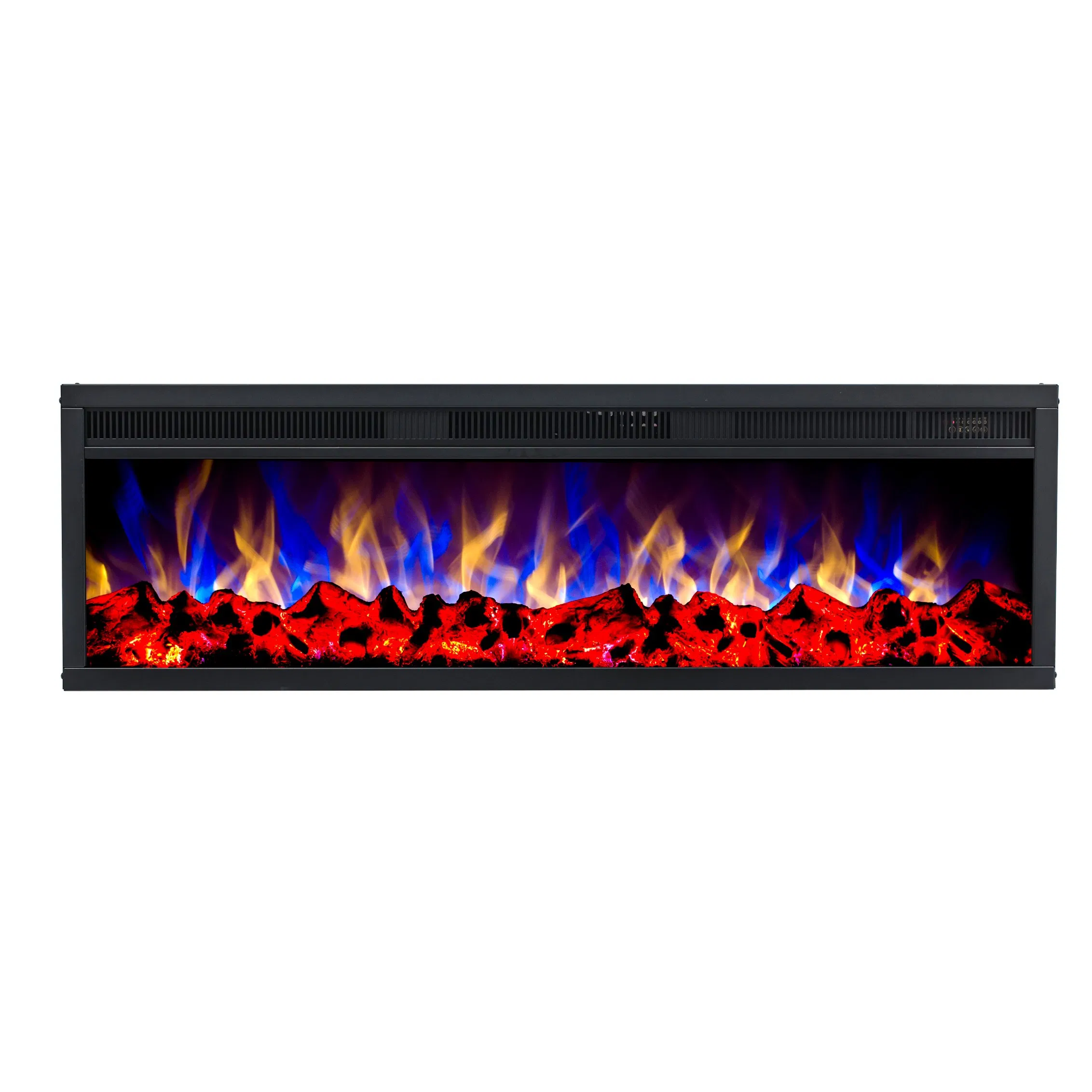 50inch/60inch/72inch/96inch One Side Glass Remote Control/Mobile APP Control/Wall Mounted / Embedded Insert 3D Atomizing 30mm Thin Frame Electric Fireplace