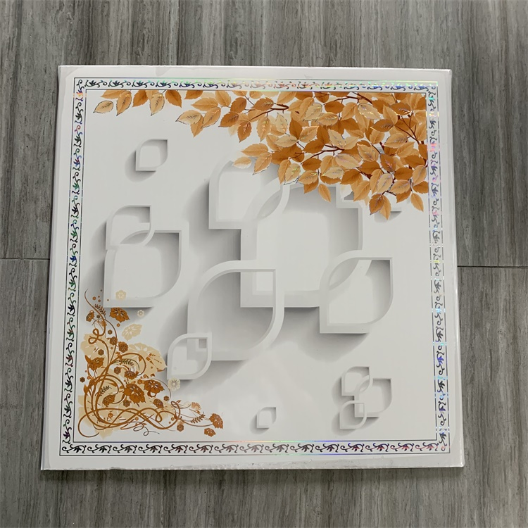 Film Coating Suspend PVC Faux Gypsum Ceiling Board 60cm PVC False Ceiling Gypsum Tile Grid System