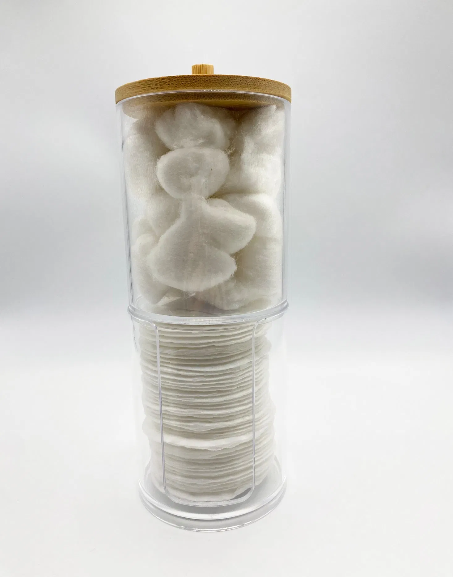 Promotional Gift Makeup 2 in 1 Q-Tip and Cotton Pad Jar Kit