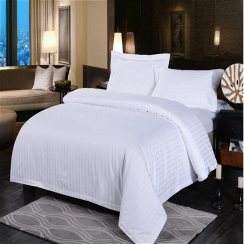 Hospital Hotel Bed Fitted Sheet with 1cm Stripe