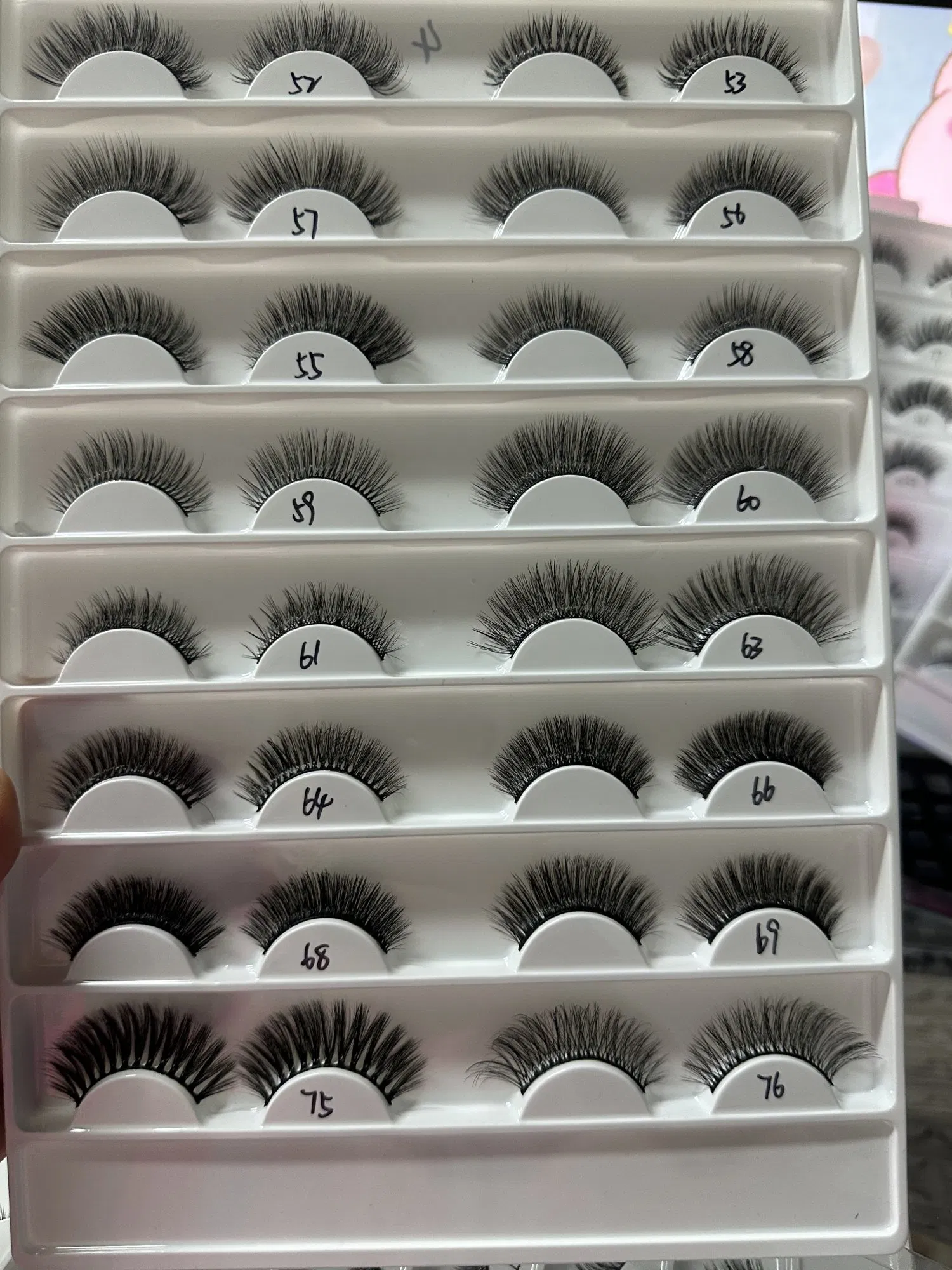Private Label Eyelashes Soft Fluffy Lashes Tray Volume Eyelashes 15mm 25mm