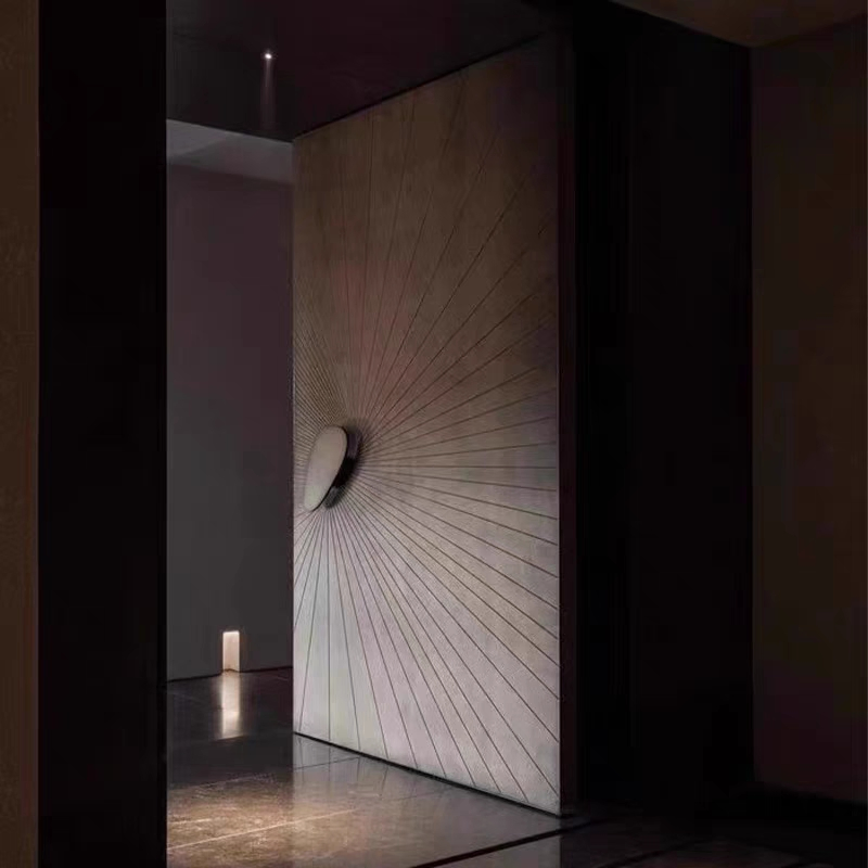 Luxury Exterior Front Villa Entrance Entry External Metal Aluminum Pivot Door for Home