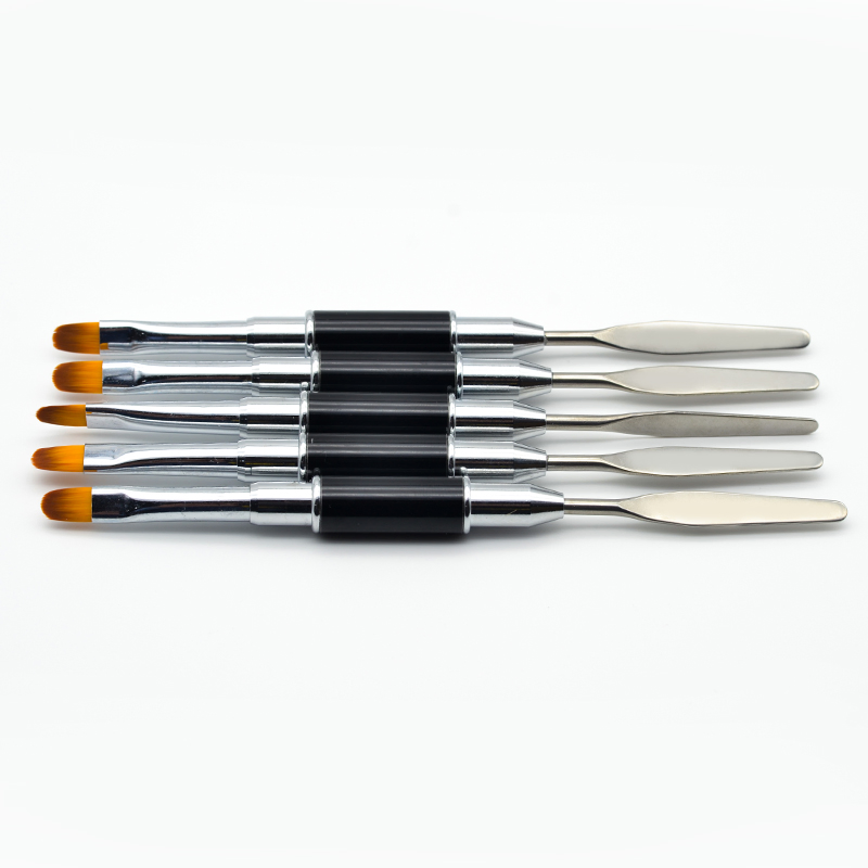 Guyo Dual Ended Nail Art Brush Nail Spatula Brush Nail Gel Brush