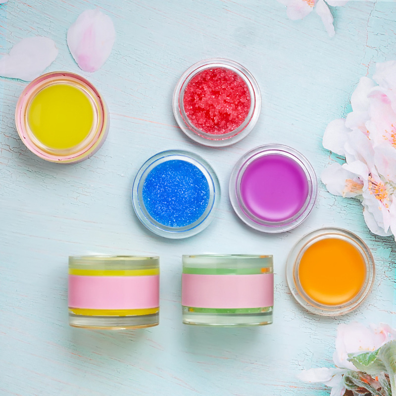 OEM Double Layer Jelly Lip Mask Autumn and Winter Lip Care Scrub 2 in 1 Set Lip Balm
