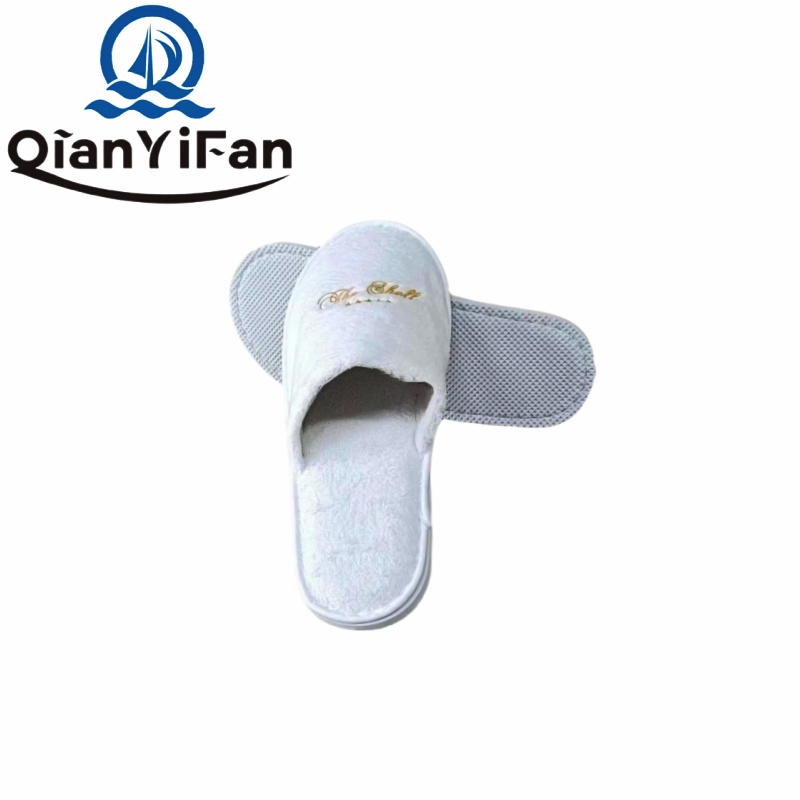 Premium Hotel Slippers with Coral Fleece and Embroidered Logo