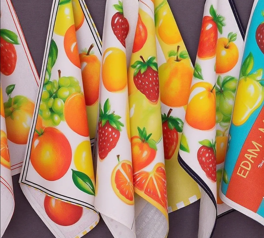 100% Cotton Canvas Customerized Kitchen Towel Silk Screen Printing Kitchen Linen Towels for Everyday