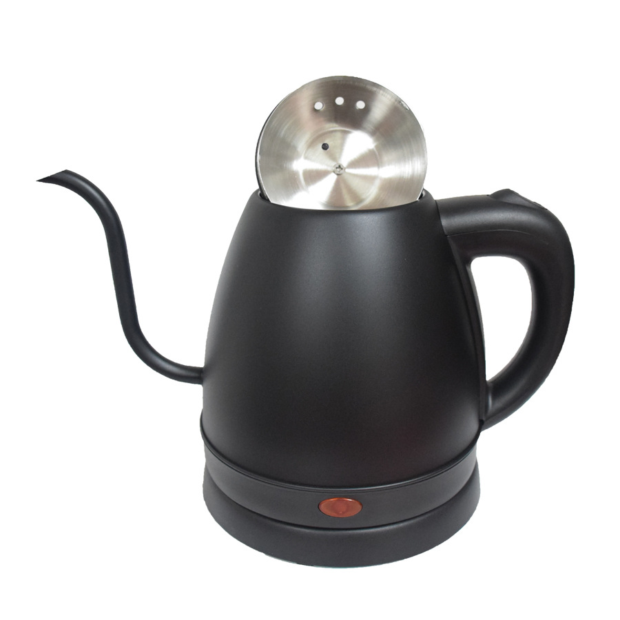 1.2L Electric Kettle - Long Spout, Goose Neck, 201/304 Stainless Steel Inside, Color Painted Outside