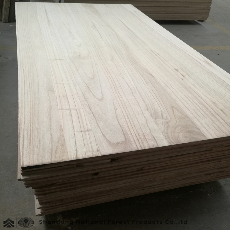 100% Kiln Dry Paulownia Wood Edge Glued Board Furniture Board