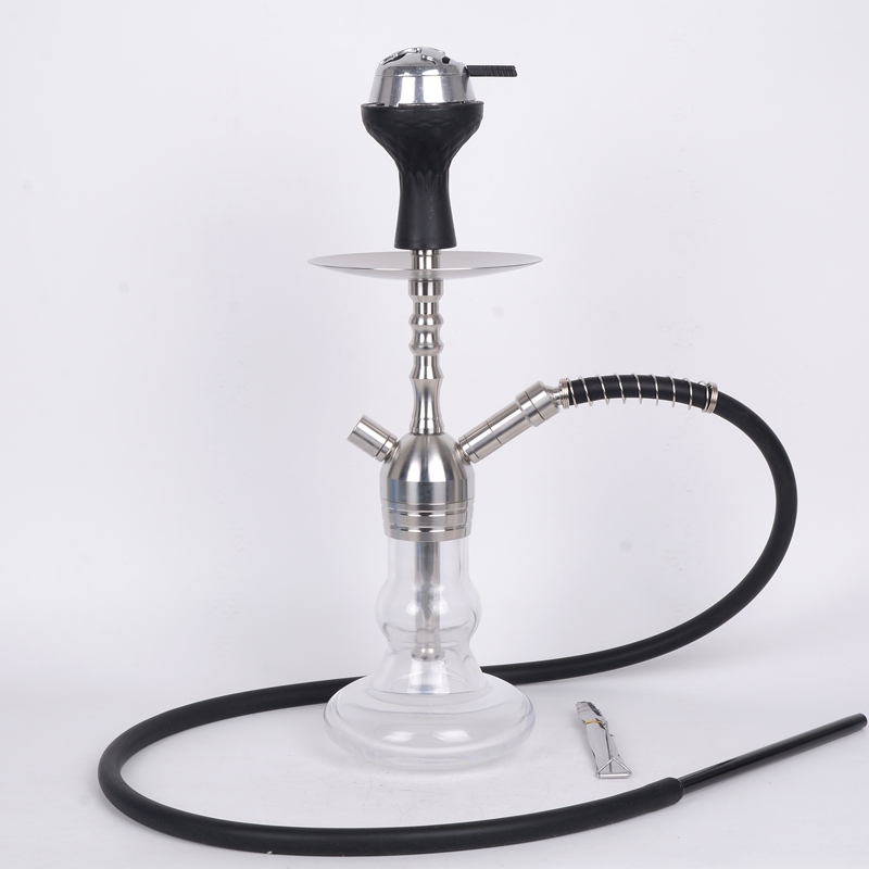 Factory Hot Sale Stainless Steel Portable Single Hose Smoking Set Shisha Hookah