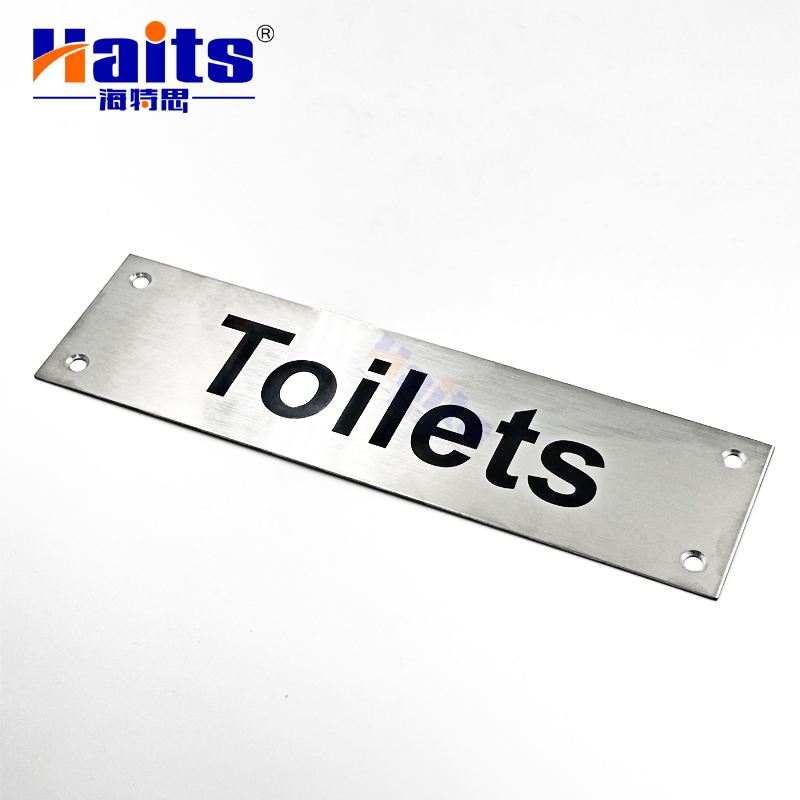 Square Stainless Steel Toilet Door Signage Restroom Door Plaque China Factory Supplier
