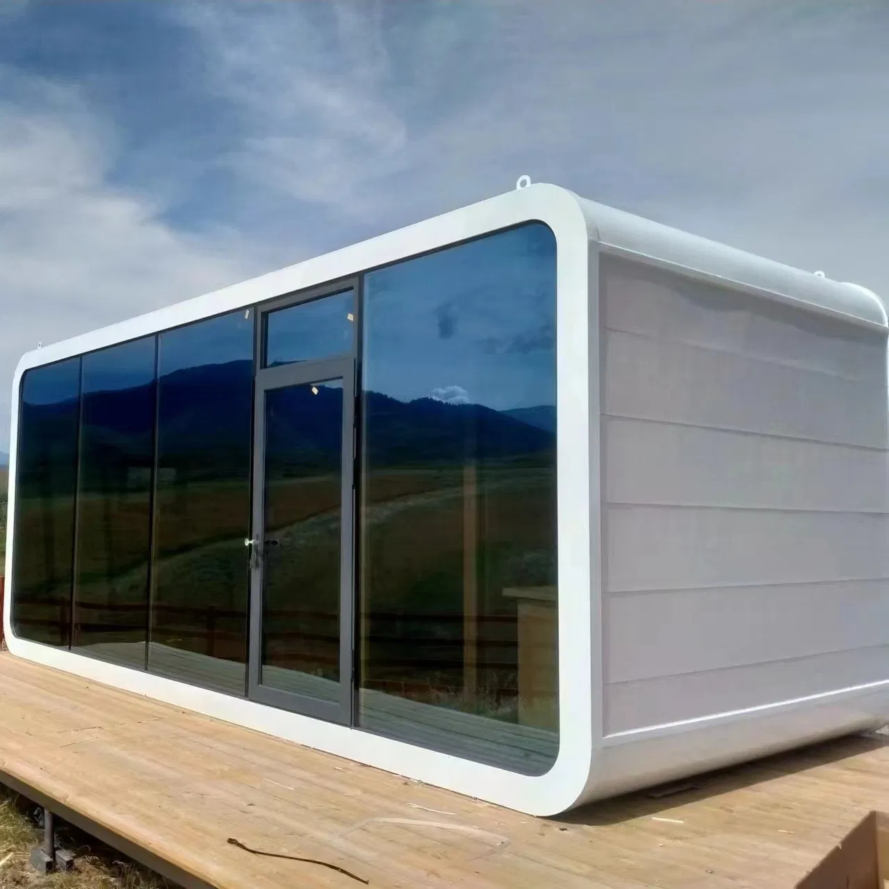 Apple Cabin Pod Tiny Home with Steel Frame Structure Ready to Ship Commercial Space Office Use Prefabricated House