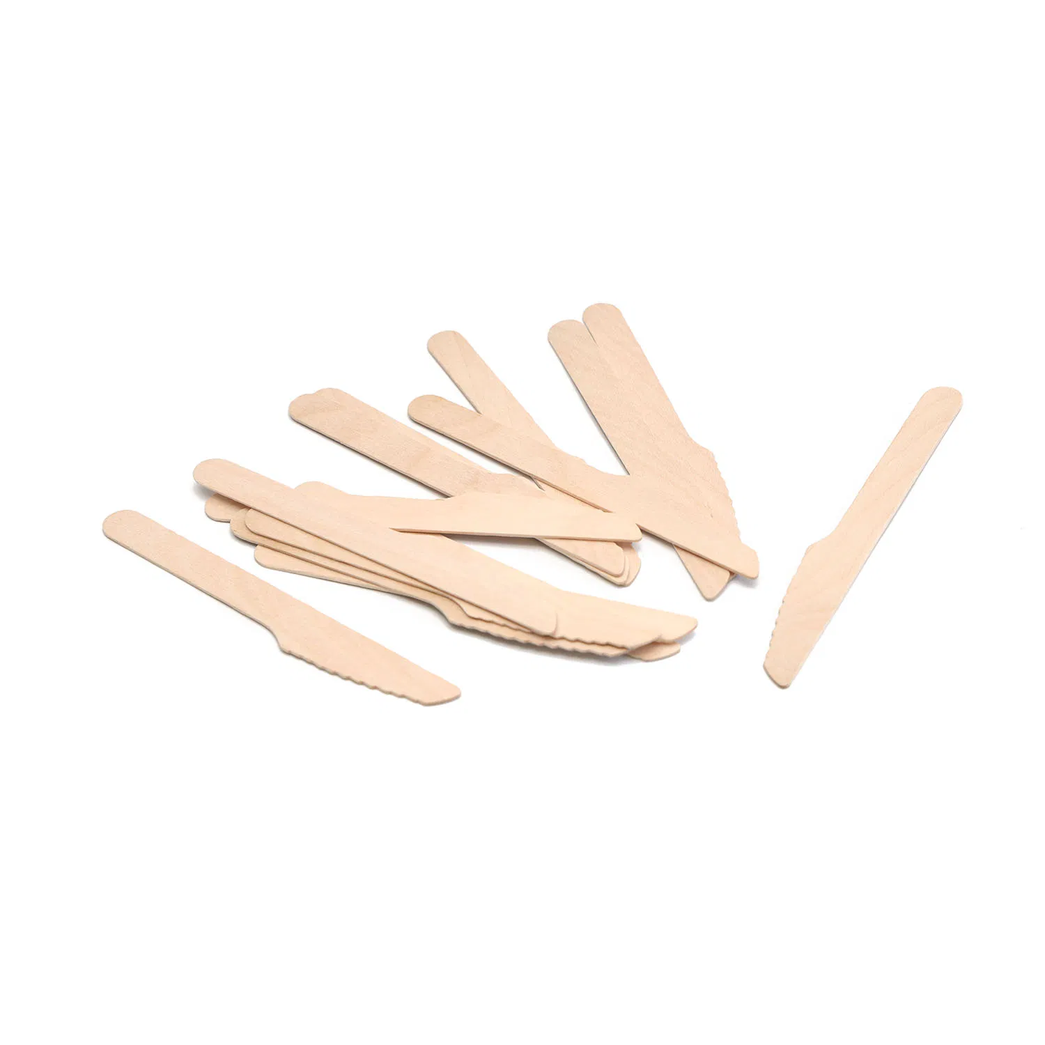 Wholesale Mini Wood Knife Fork Spoon Natural Kraft Box Wooden Cutlery Disposable