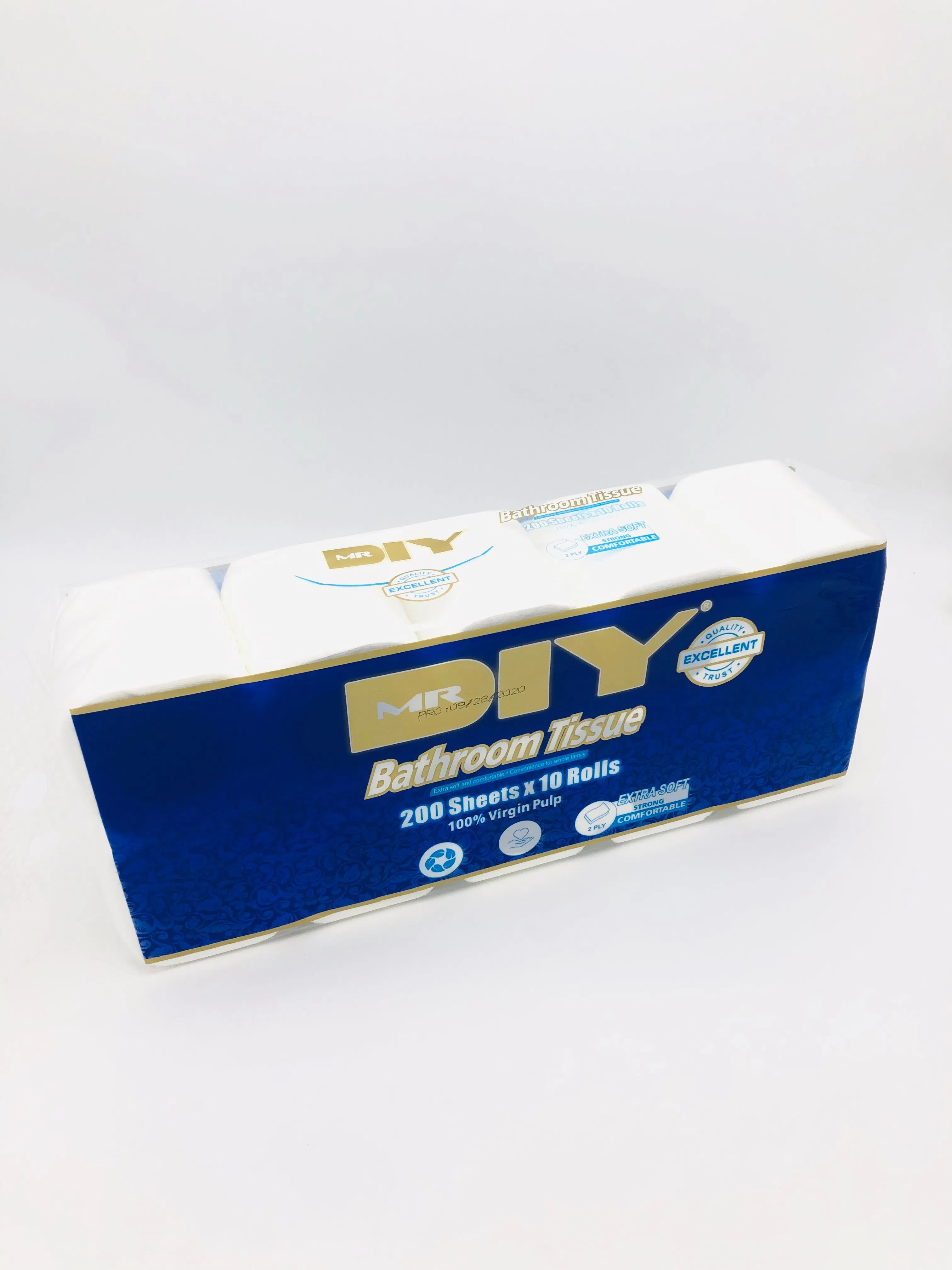 Embossed Native Wood Pulp Supports Dom/OEM Toilet Paper
