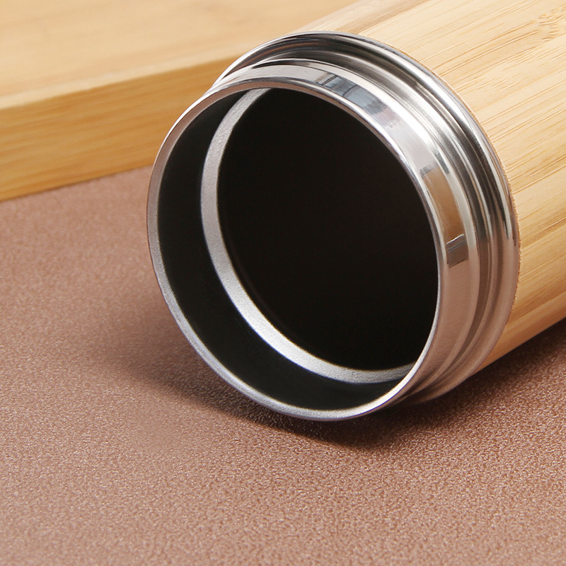 Bamboo Shell Stainless Steel Thermo Insulated Cups Tea Cups with Filter