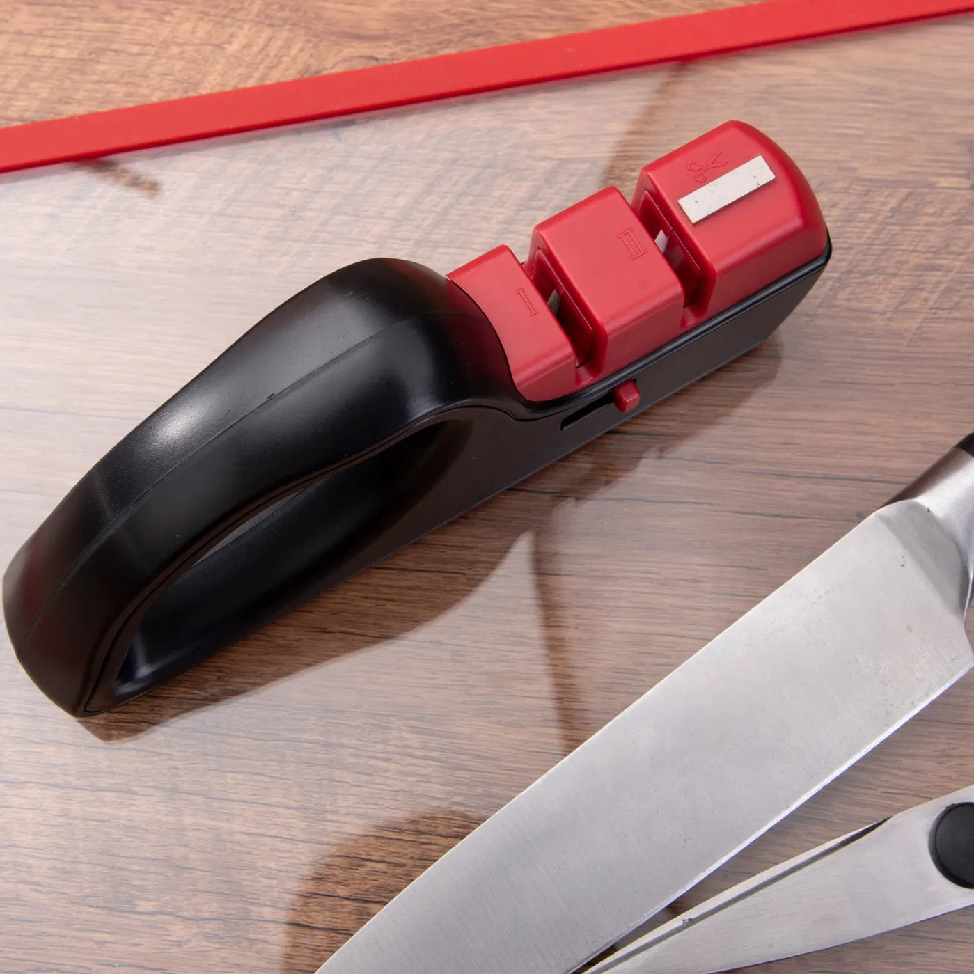Multifunction Knife Sharpener Coarse Fine Scissor One Click Switch Non-Slip Ergonomic Kitchen-Tool