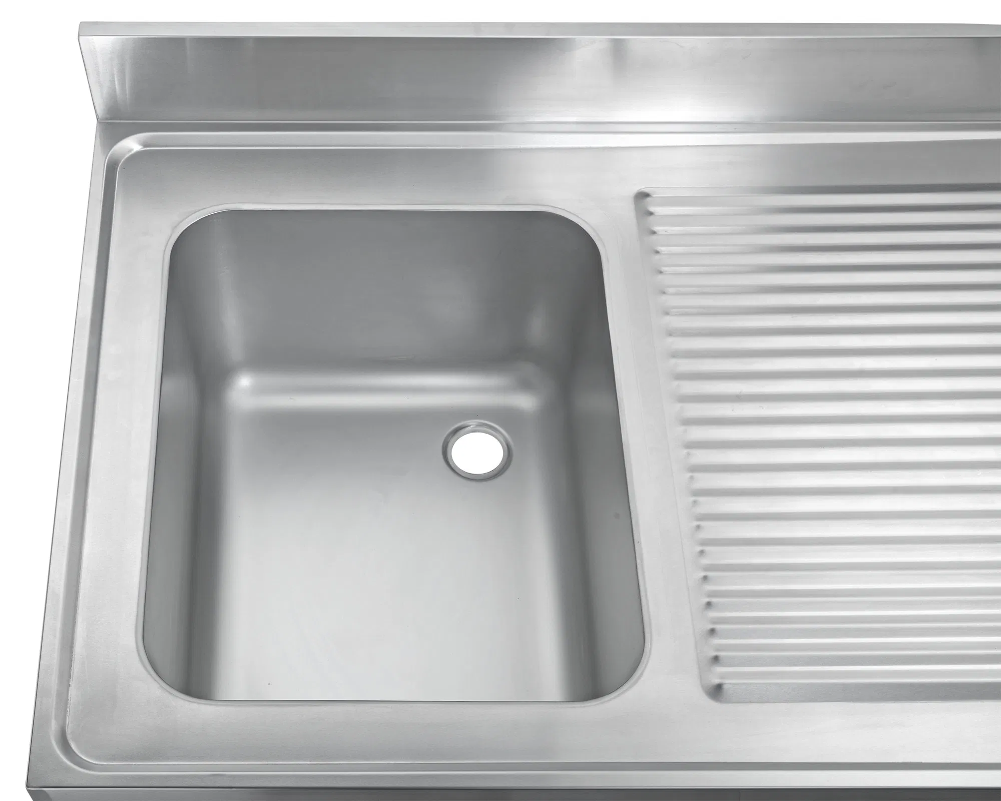 Heavy Duty Compartment Commercial Sink with Drainboards