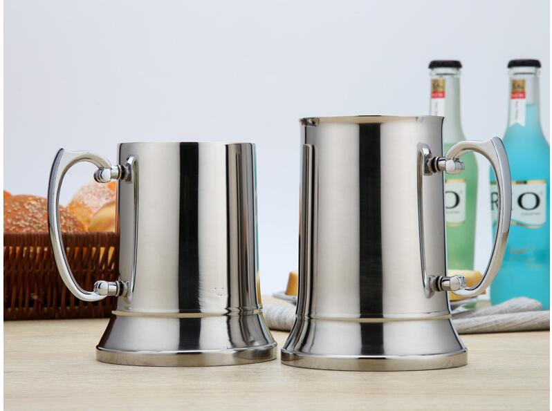 Стальная пивная кружка 450 мл с двойными стенками