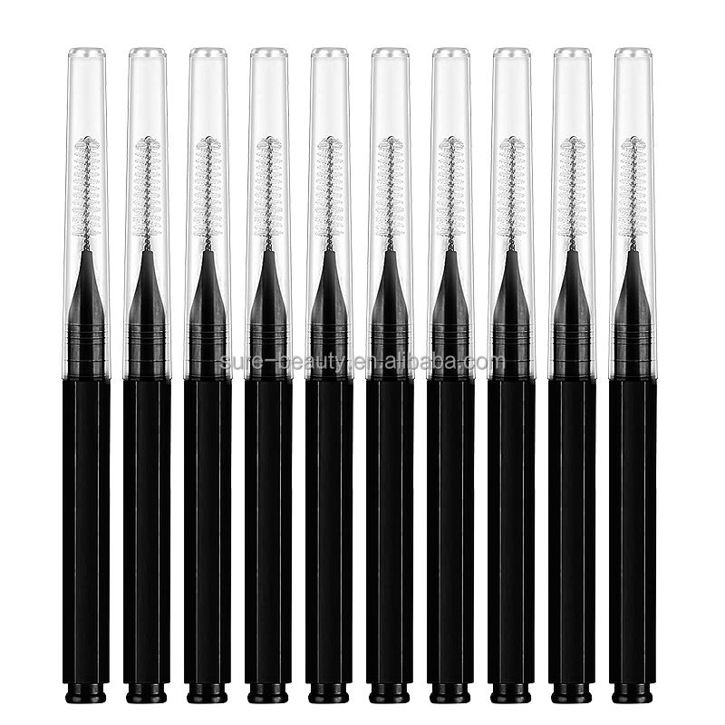 New Arrival Mini Brow Brush Flexible Eyebrow Tint Perm Styling Brush with Single Packing Cap