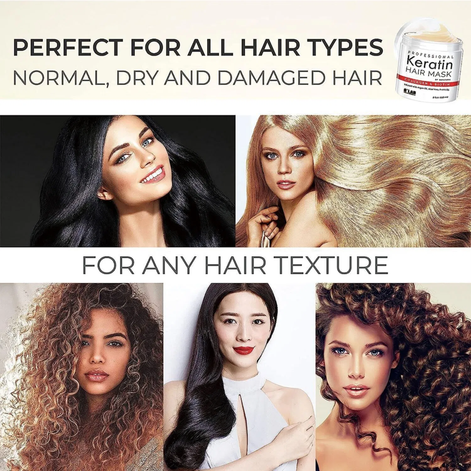 Professional Keratin Hair Mask for Hair Repair & Beauty