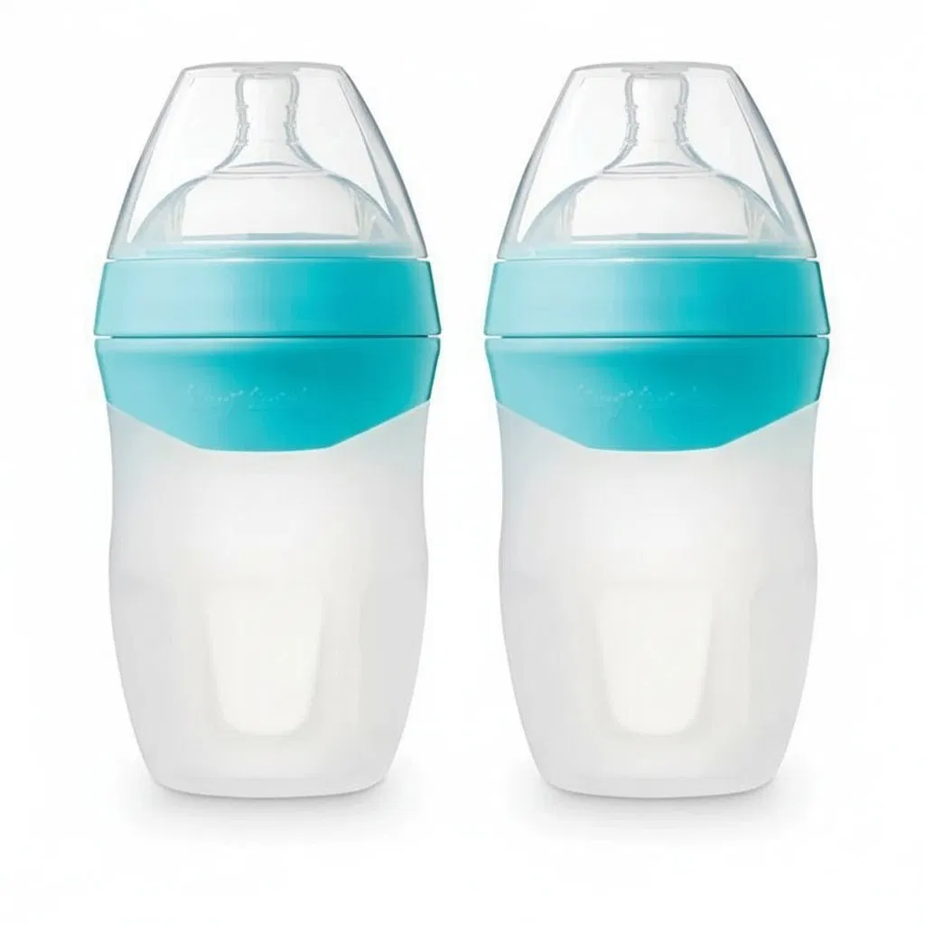 OEM Anti Colic Baby Feeding Bottles Silicone Material Non Toxic Milk Fruit Feeder Bottle