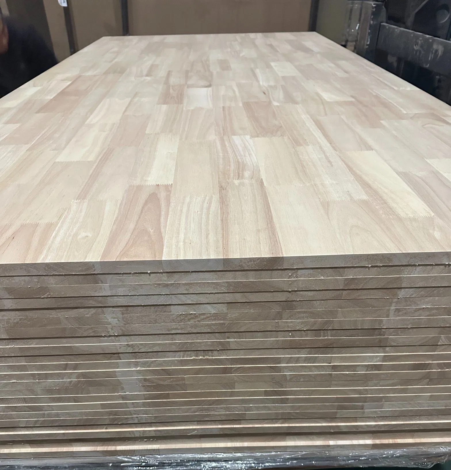 Rubber Wood Finger Joint Board Double Side AA Grade for Cabinet