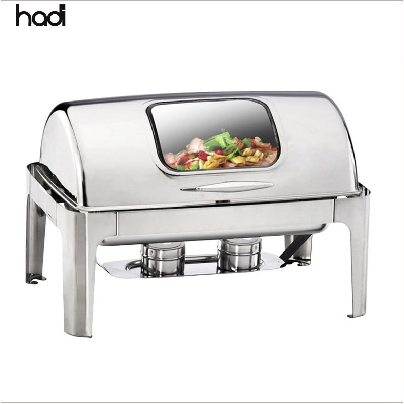 Hadi 9-Liter Stainless Steel Food Warmer Rectangular Chaffing Dishes Hotel Restaurant Buffet Hot Pot Best Sale