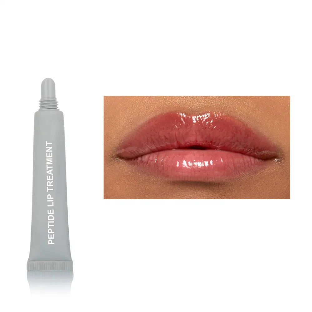 Custom Natural Shea Butter Hyaluronic Acid Peptide Lip Balm Treatment Private Label