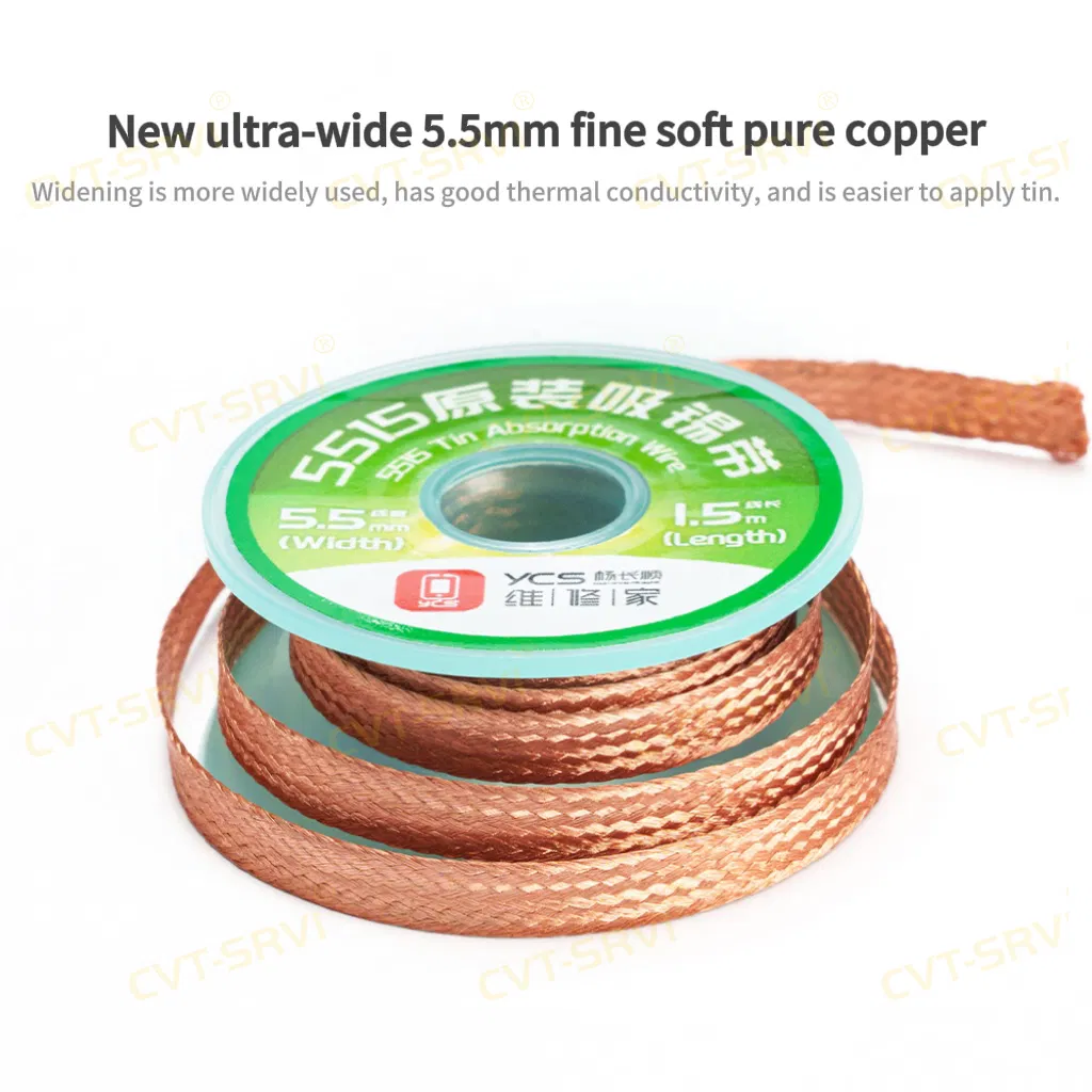Ycs Ultra-Wide Auto Repair Detinning Belt 5515 Type Repair Suction Belt for Mobile Phone Repair Fast Fusion Fast Heat Conduction