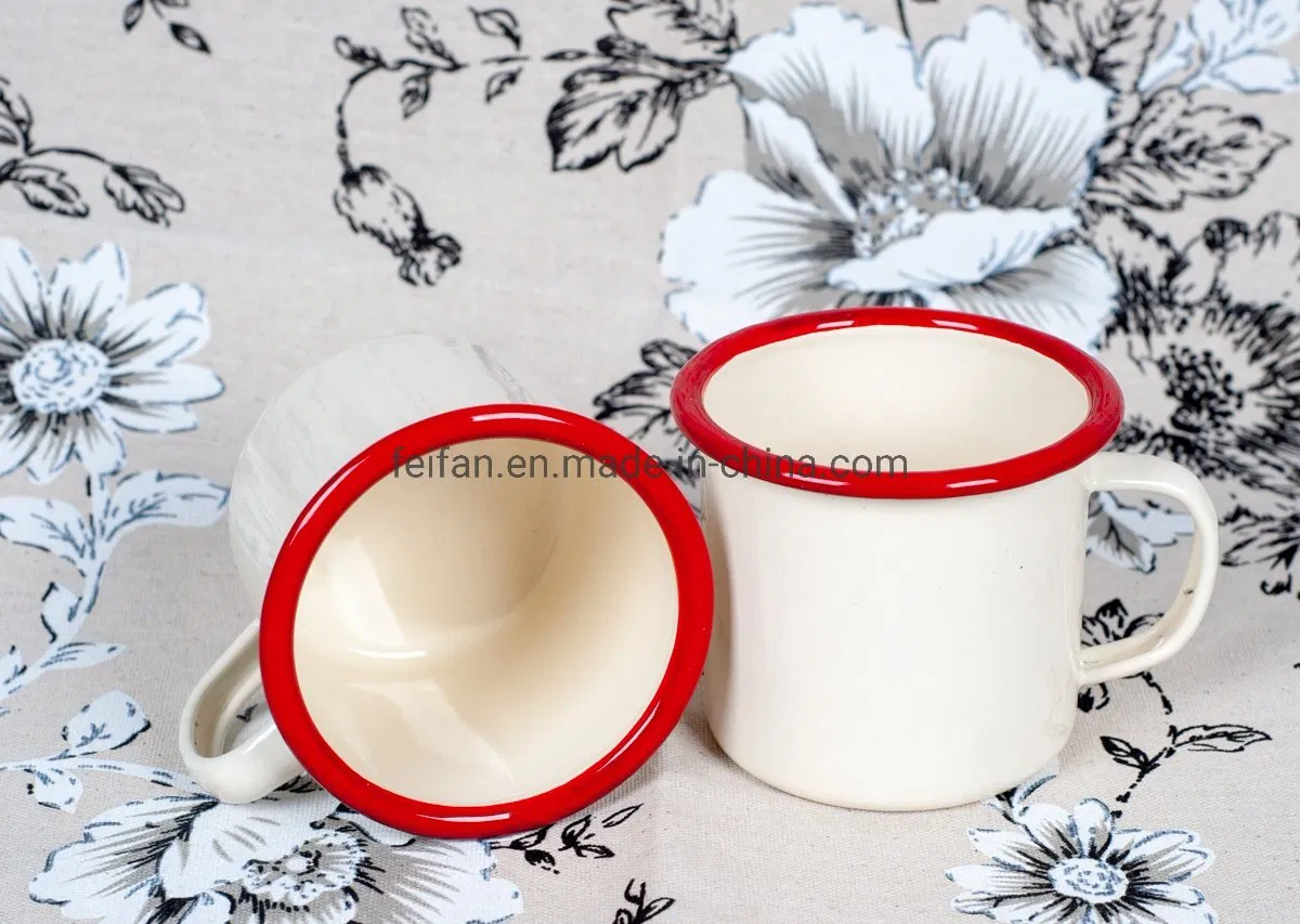 Эмалированная кружка с широким ободком, 12 унций