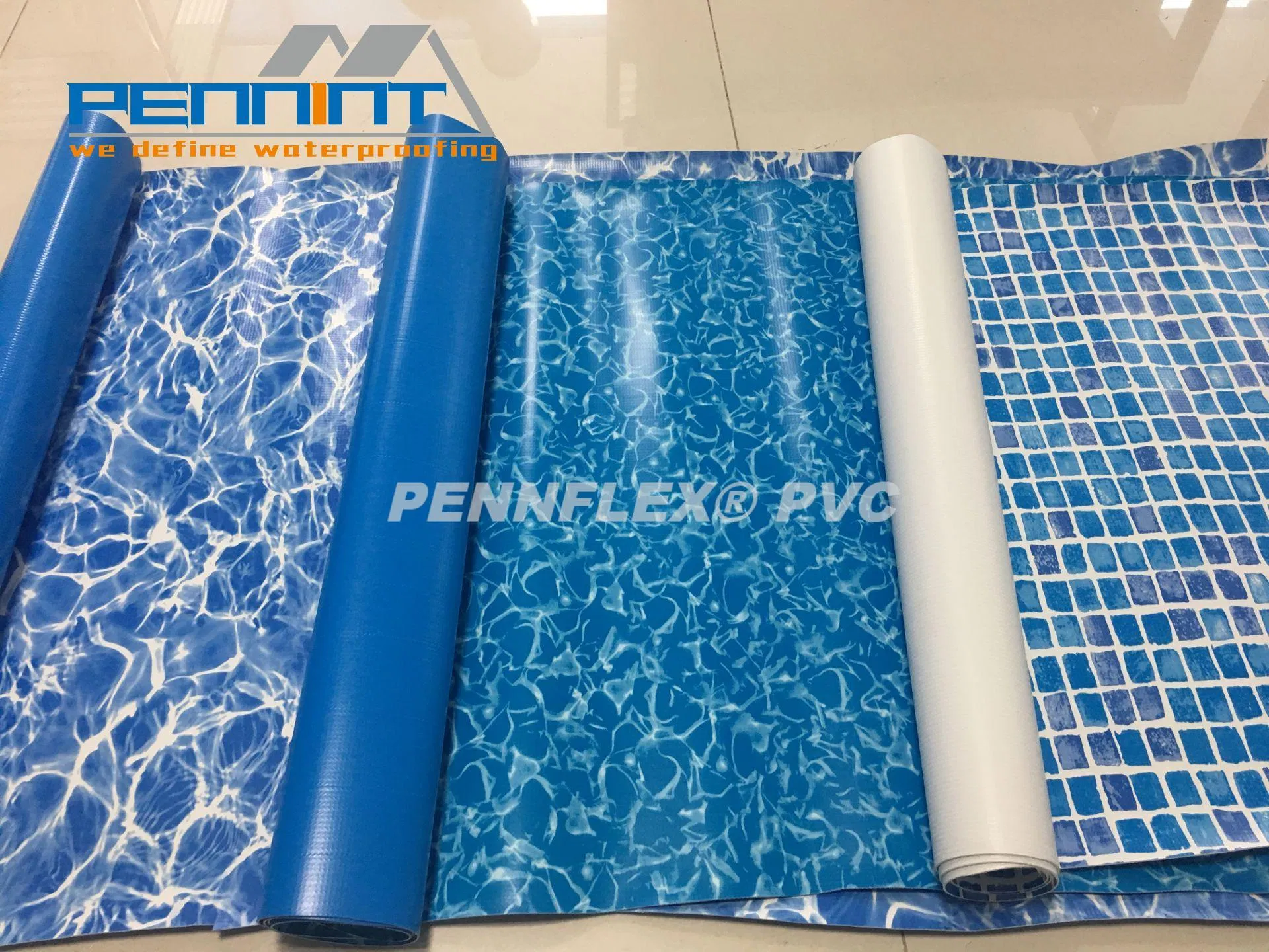 Customized Mosaic PVC Tarpaulin Vinyl Swimming Pool Liner with Polyester