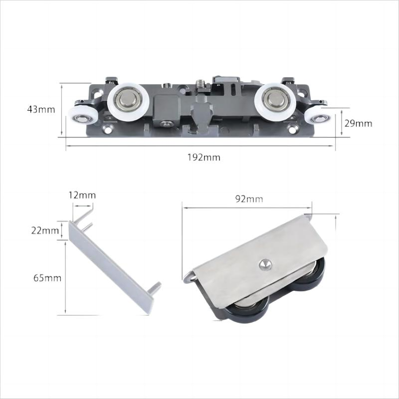 Magic Hidden Track Concealed Barn Door Hardware Invisible Sliding Door Roller Set