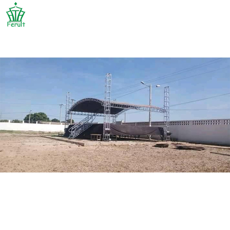 Exhibition Trade Show Equipment Portable Stage Spigo Lighting Square Equipment Aluminum Curved Frame Performance Concert Truss