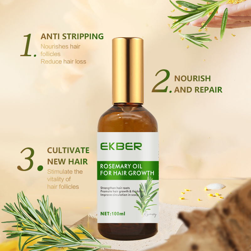 Private Label Natural Ingredient Rosemary Oil Hair Growth Male and Female Hair Regrowth Oil