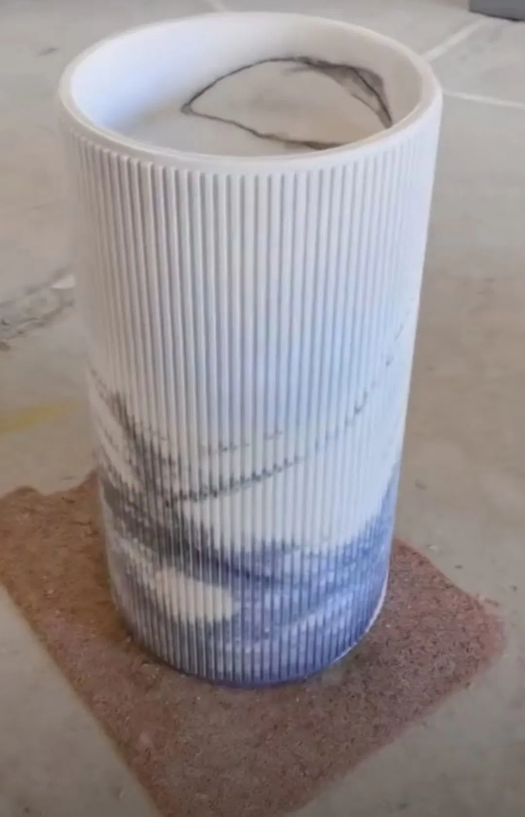 Modern Design Indoor Hotel Home Decoration Customized Size White Marble Sink with Pedestal