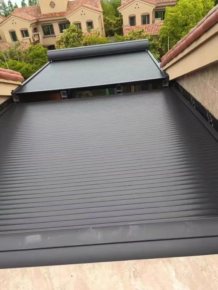 Low-Price Electric Remote-Controlled Sunshade Roller Blind, Safe and Heat-Insulating, High-Quality Aluminum Alloy Canopy
