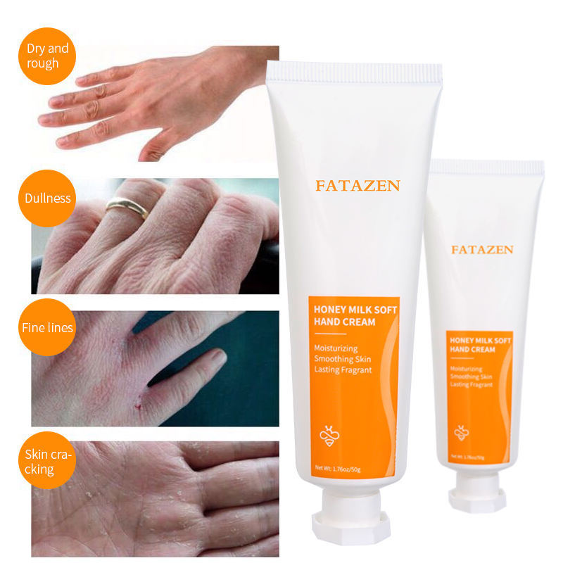 Private Label Organic Whitening Body Lotion Moisturizing Hand Cream OEM ODM Natural Shea Butter Milk Honey Repairing Hand Cream