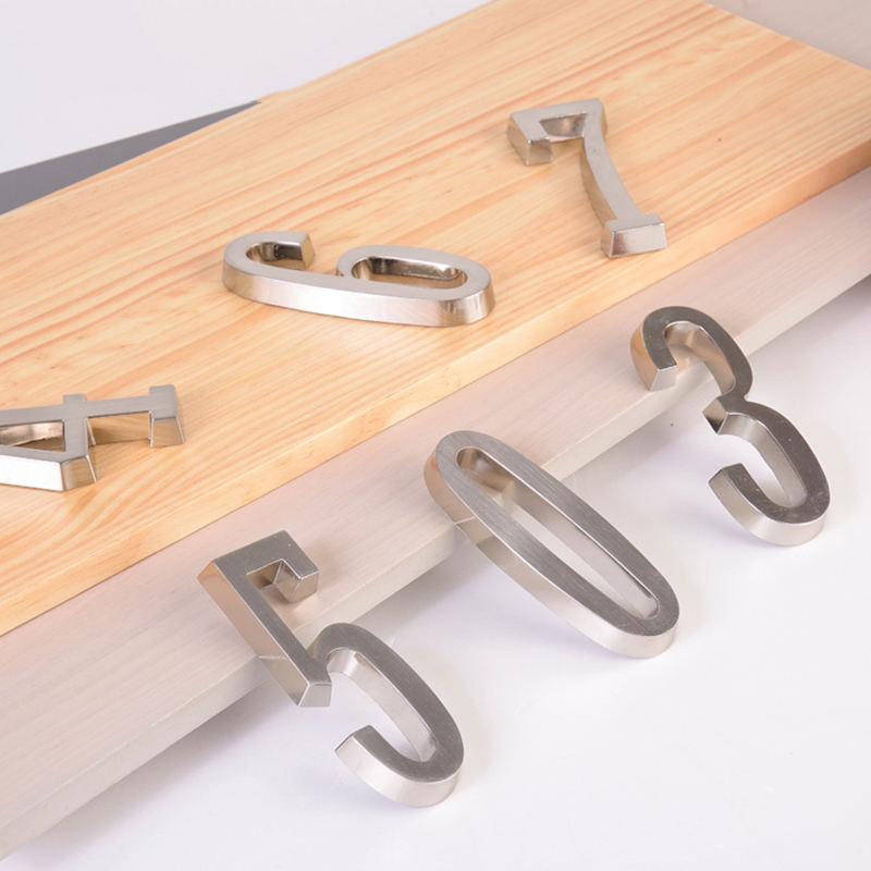 Stainless Steel House Number-Modern House Number Mailbox Number Sign Easy to Install (About 10 inches)