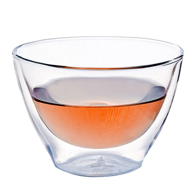 Transparent Double Wall Glass Bowl Tableware